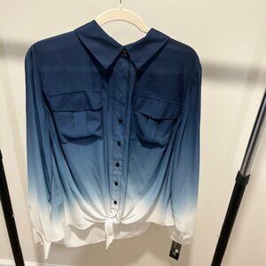 Ocean Breeze Tie-Up Blouse